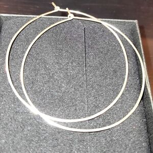 #1 925 Silver Hoop Earrings, 2.5"